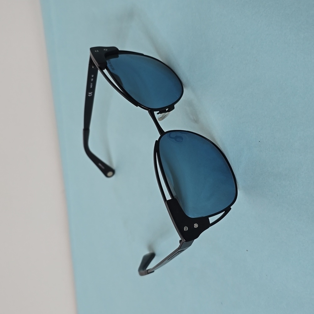 Henri Bendel Cat Eye Matte Black Blue Sunglasses - Picture 4 of 13